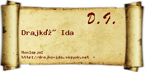 Drajkó Ida névjegykártya