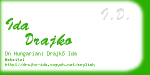ida drajko business card