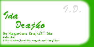 ida drajko business card
